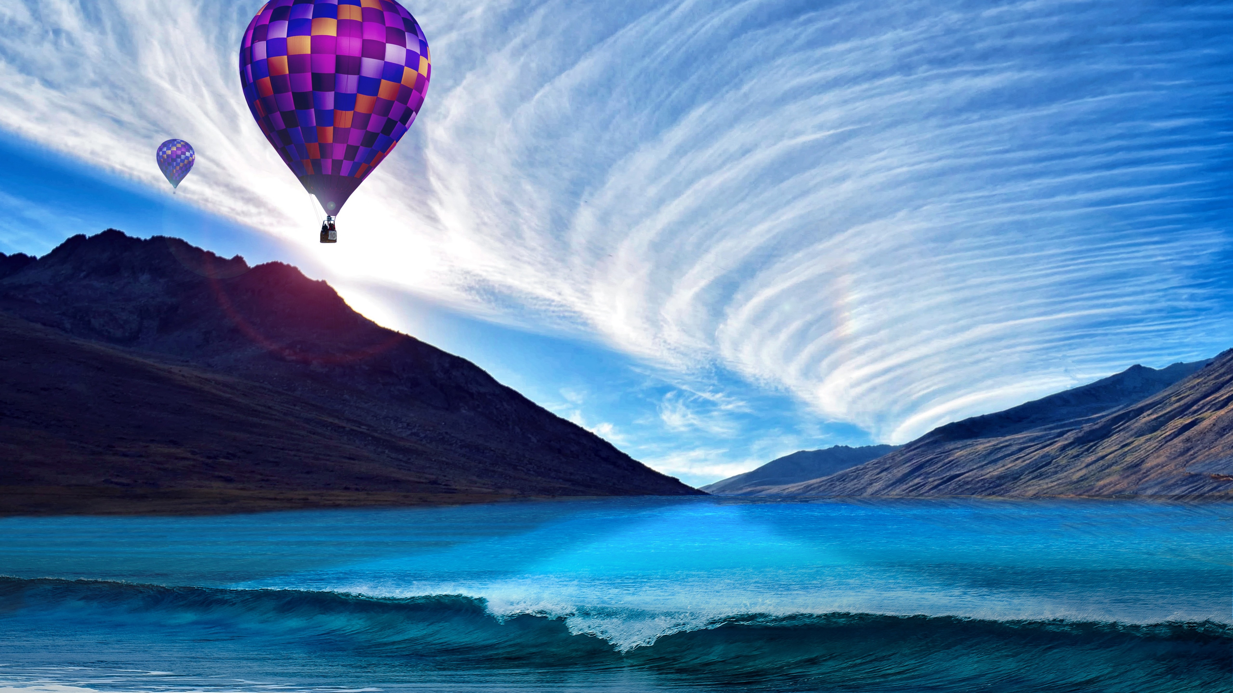 Воздушный шар на море. Полет на воздушном шаре над морем. Vozdushnyye shar. Воздушные шары над морем.