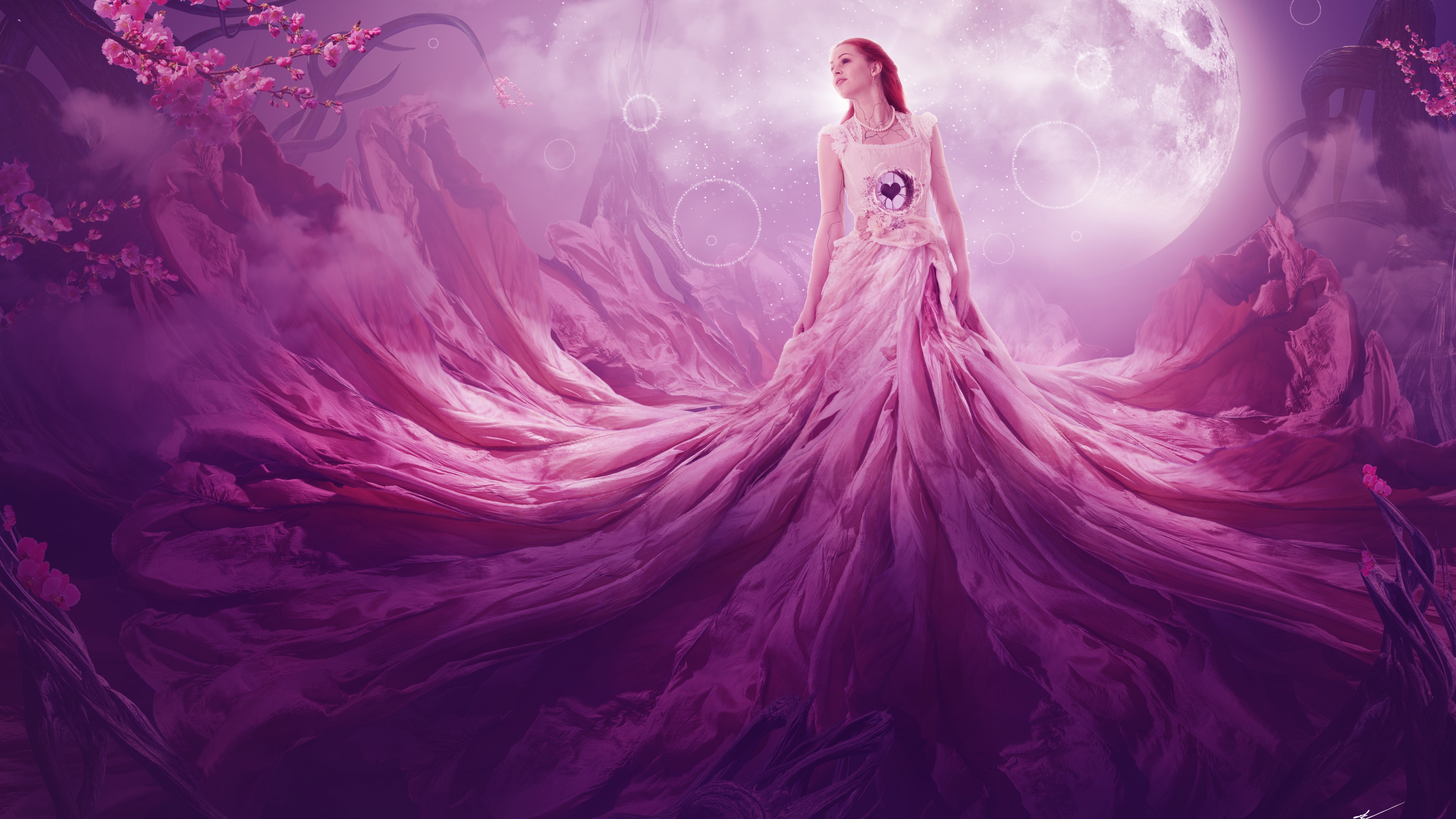 Огромного вдохновения. Фиолетовая Фея Геншин. Девушка в фиолетовом платье. Красивые фэнтези девушки в платьях. Девушка в сиреневом платье.